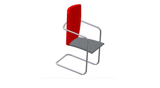 Freischwinger Stuhl Metallgestell